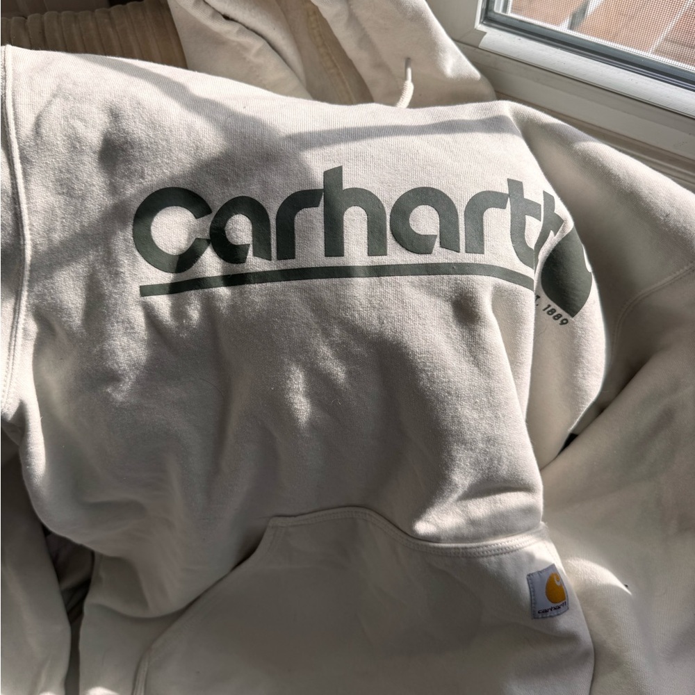 Carhartt Off-White Loose Fit Hoodie